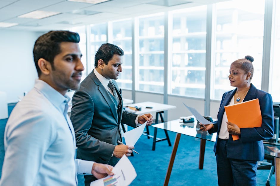 business people collaborating office