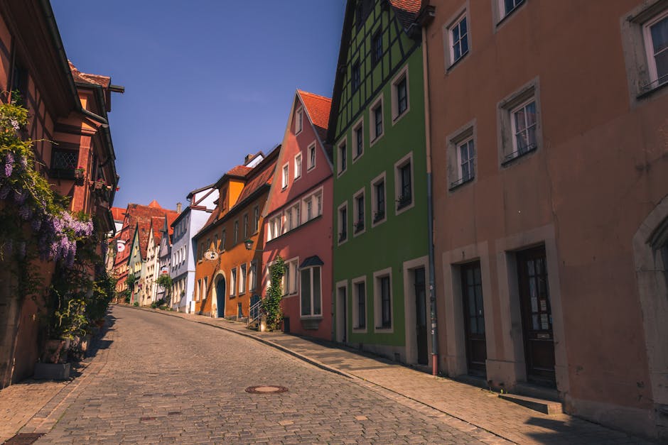 colorful historic german village street