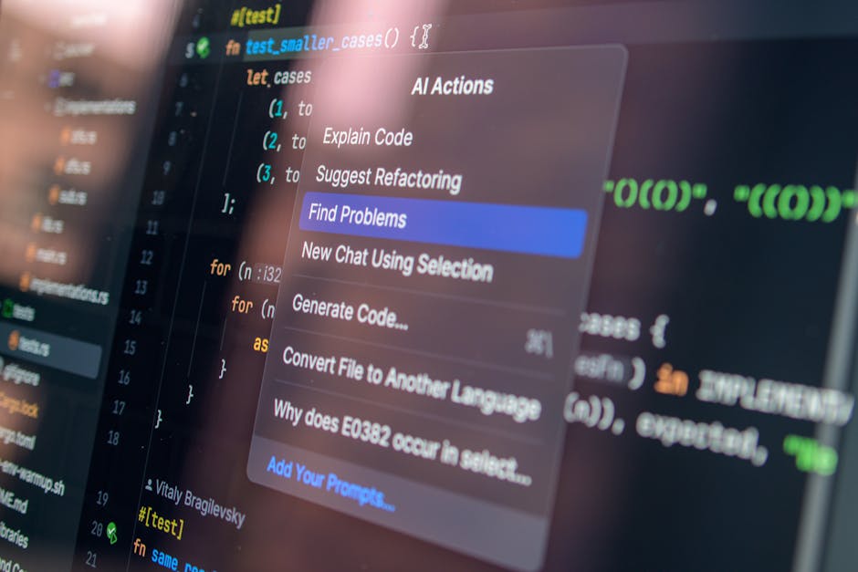 comparison table of different AI software on computer screen