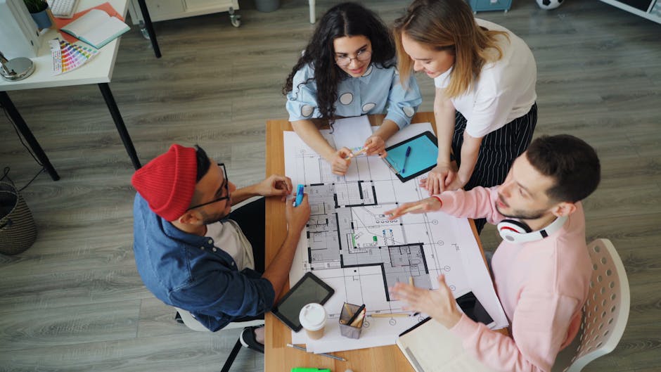 creative team working together