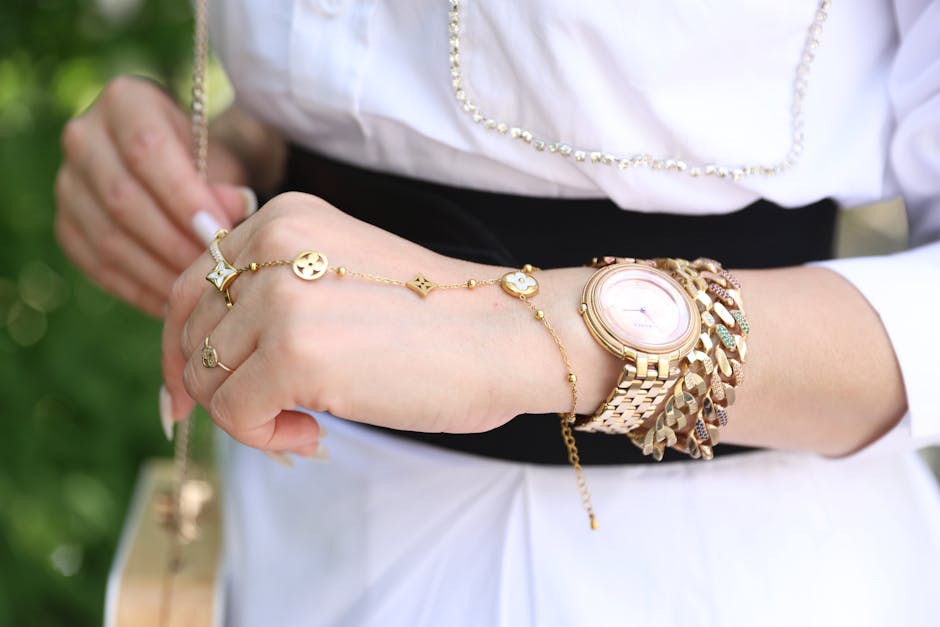 details of fashion accessories