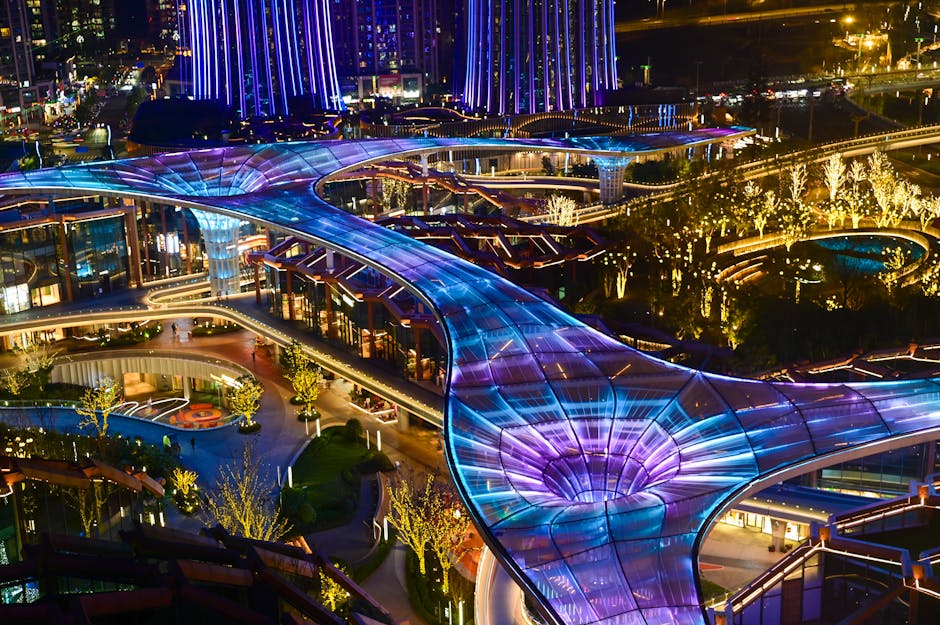 futuristic technology city