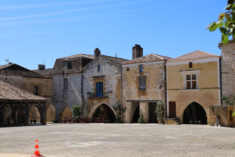 historical french town square