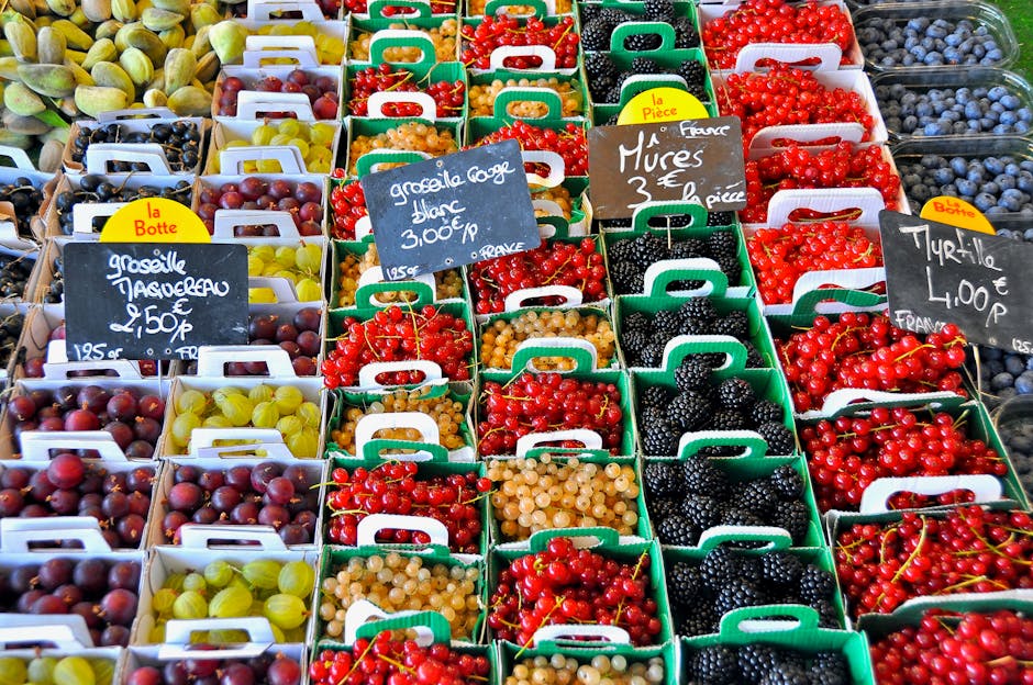 market stall fresh produce france