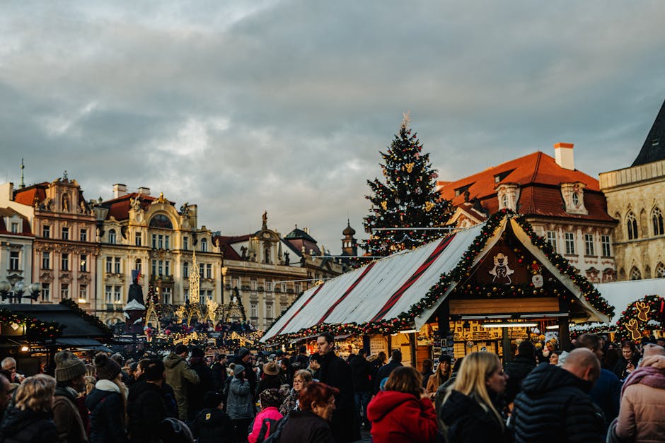 old town square market stalls travel