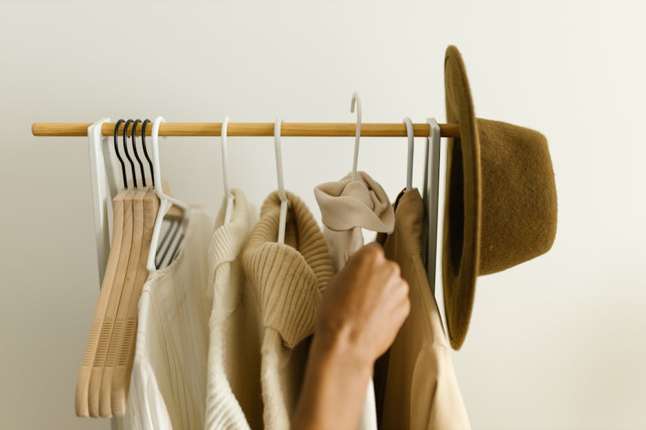 organized capsule wardrobe items