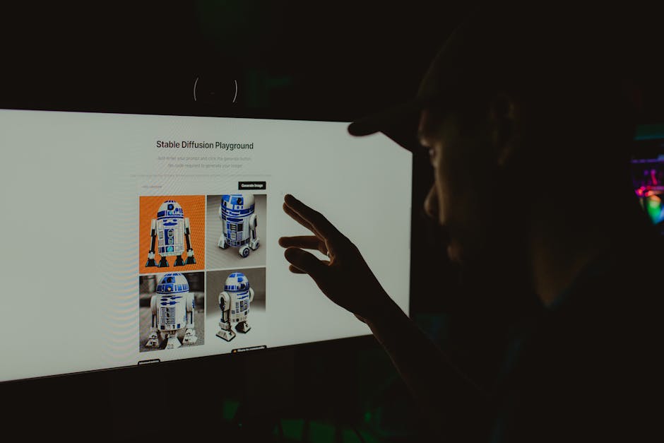 person generating images with ai