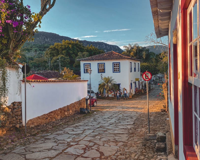 Small charming village in mountains Brazil