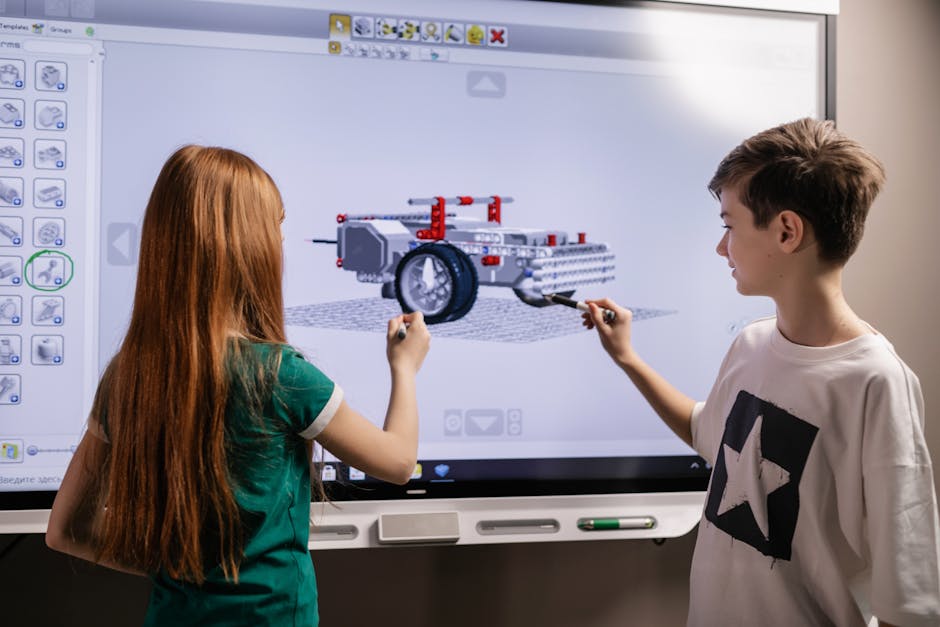 students collaborating with AI tools