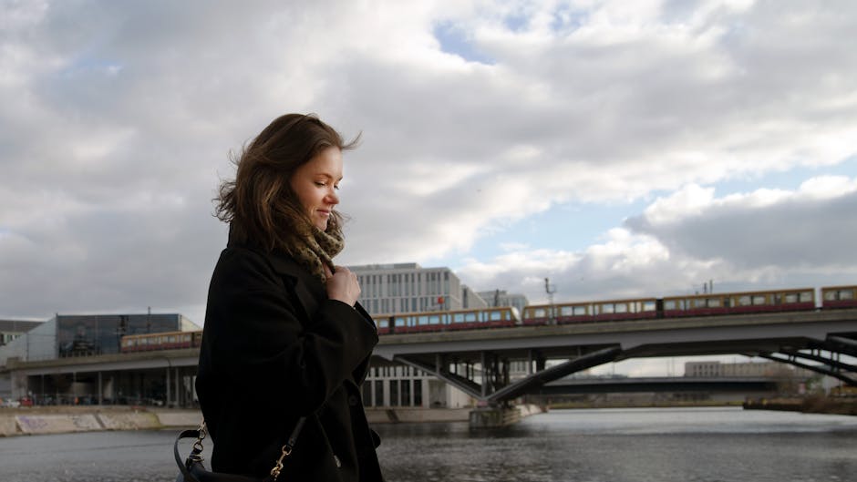 Stylish woman in Berlin wearing versatile layers