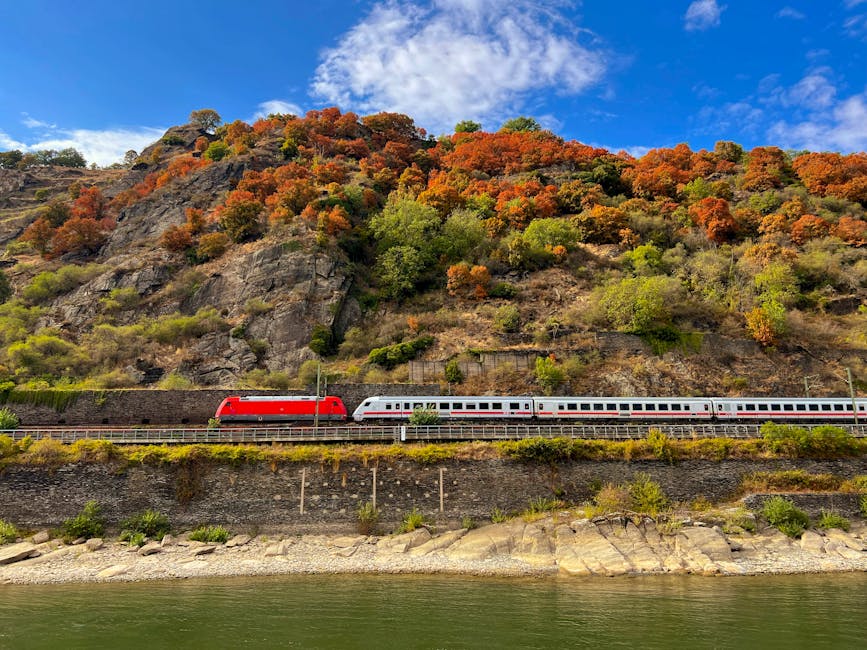 train traveling through scenic german landscape