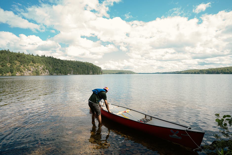 Uckermark lake canoeing