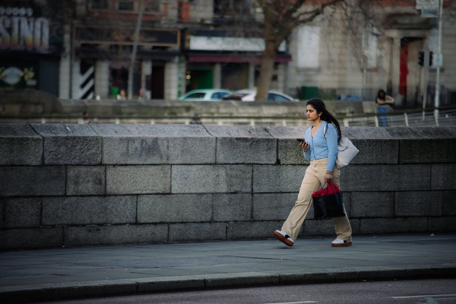 woman casual city street
