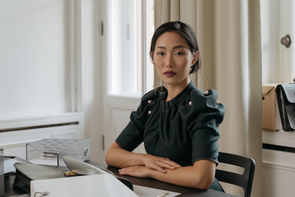 woman in versatile outfit at office